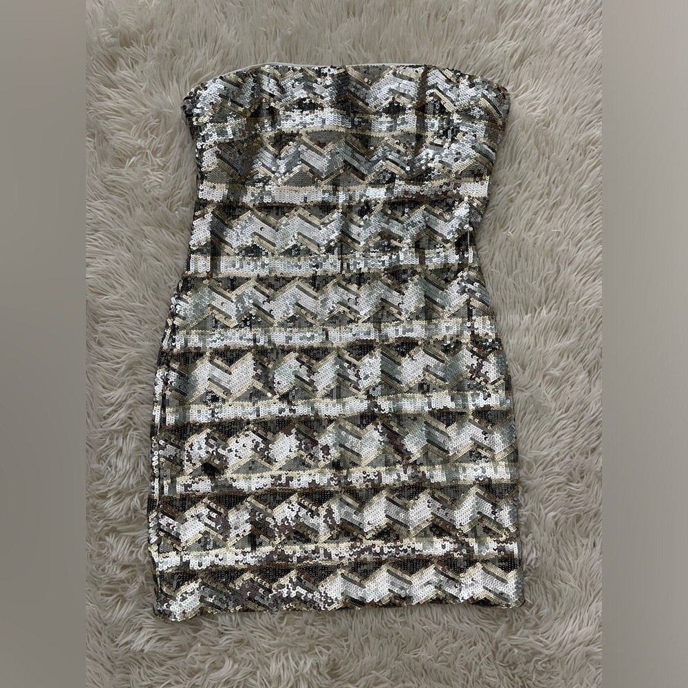 Bebe cocktail sequin dress size L